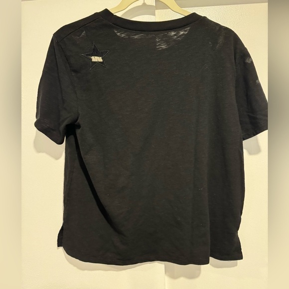 Honey Punch Black Star design oversized slightly cropped t-shirt size Small - Picture 6 of 7